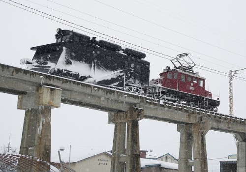 冬、弘南鉄道ラッセル出動/２０１３．２．２/Posted　by　893-2