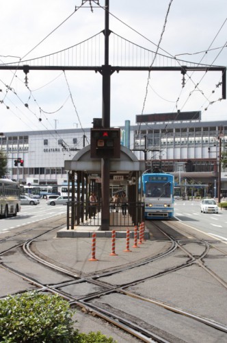 JR岡山駅へのｱｸｾｽ向上が検討されている駅前電停