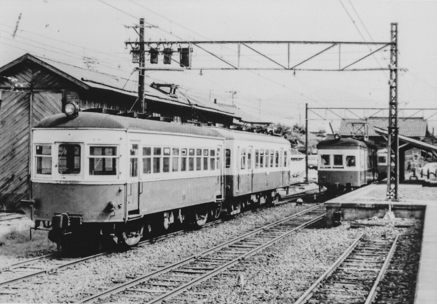 元電動車のクハ５１号は鯖江線からやってきた。