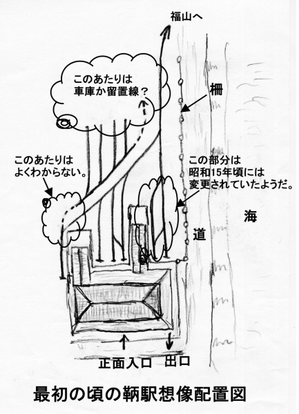 鞆駅想像配置図