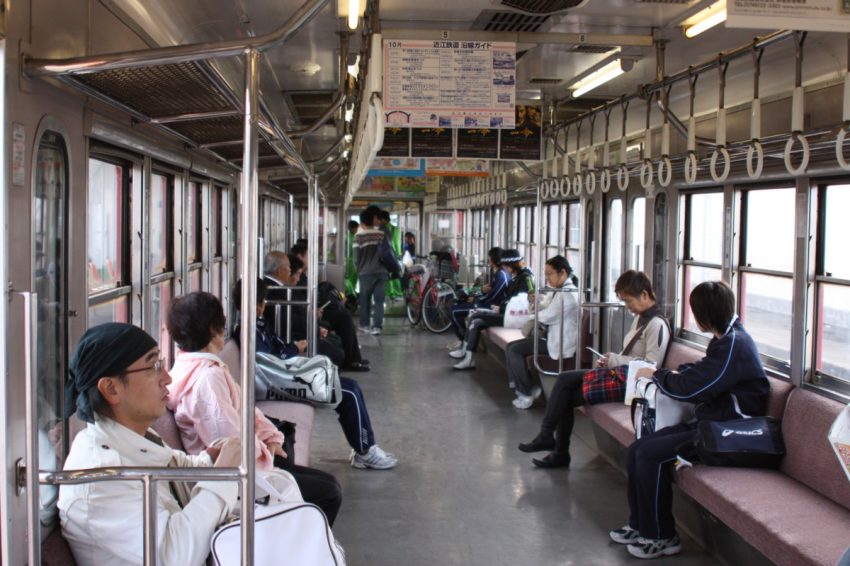 癸生川発米原行き　車内風景