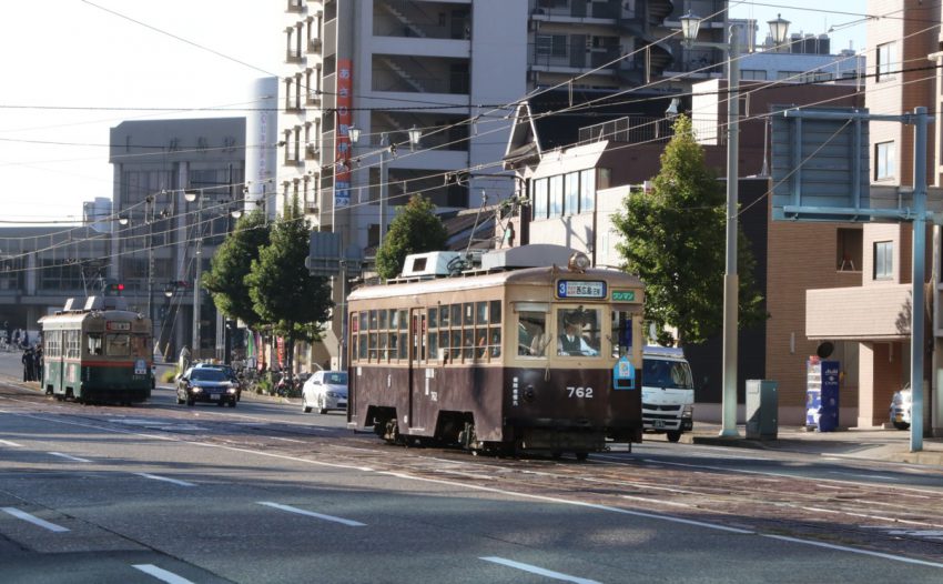 広電前で　元大阪市電の762号