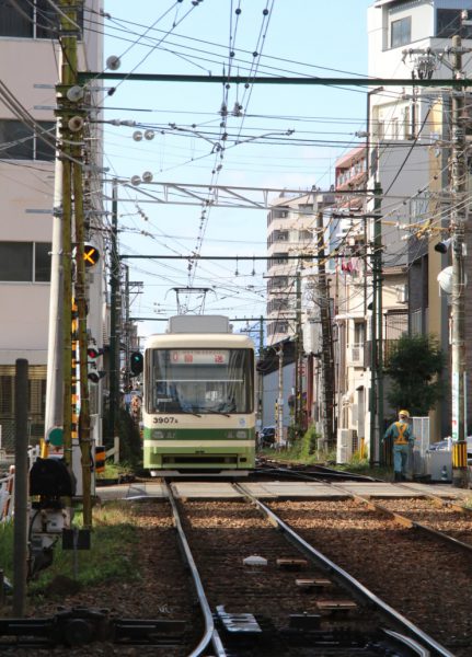 西広島から荒手車庫に戻って行く回送車　3907号